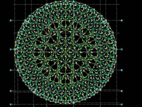 即墨明光正元广场圆形网架